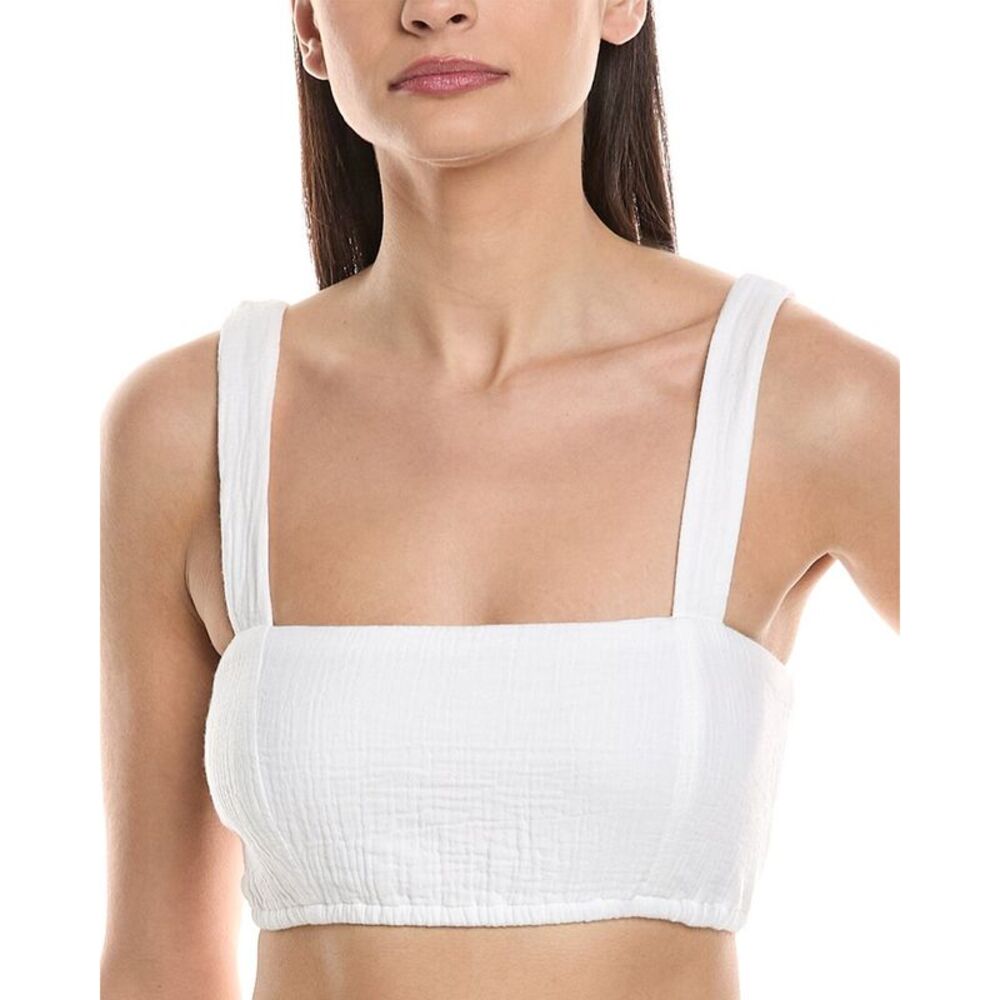 Echo Womens  Supersoft Gauze Bra Top, White